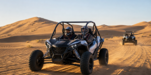 Is a Dune Buggy Safe in Dubai with riders using safety equipment